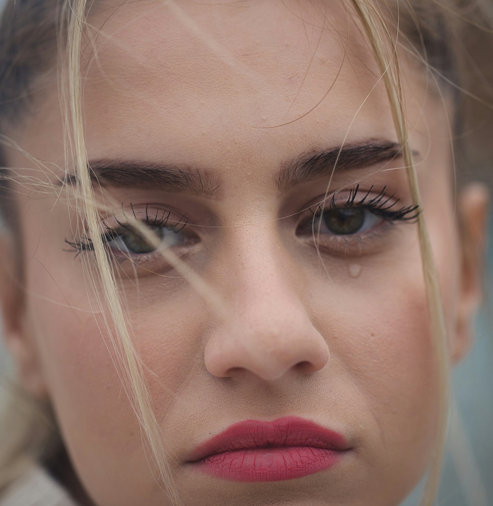 Tearful woman